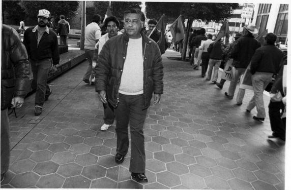 (3264) Cesar Chavez, Demonstrations, 1980s. (3264) Cesar Chavez, Demonstrations, 1980s.